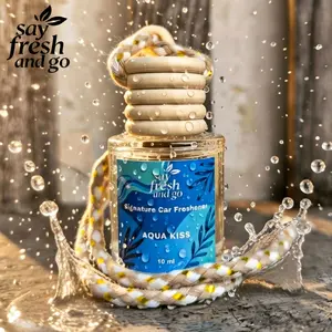 Say Fresh and Go - Aqua Kiss - Signature Car Freshener - Perfum Mobil Gantung 10ml Anti Mual Wangi dan Nyaman