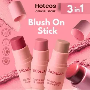 SiCosLAB Blush On Double Head Sponge Blush Moisturize dengan Tahan Lama & Tahan Air untuk Makeup Wajah
