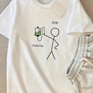 女性用半袖Tシャツは、プリントラウンドネック、ゆったり、純綿カジュアルトップス、ラウンドネック、ショルダーベルト、ゆったりシルエット、通気性を怪演し、肩落ちデザインプリントTシャツの夏のゆったりタイプ「