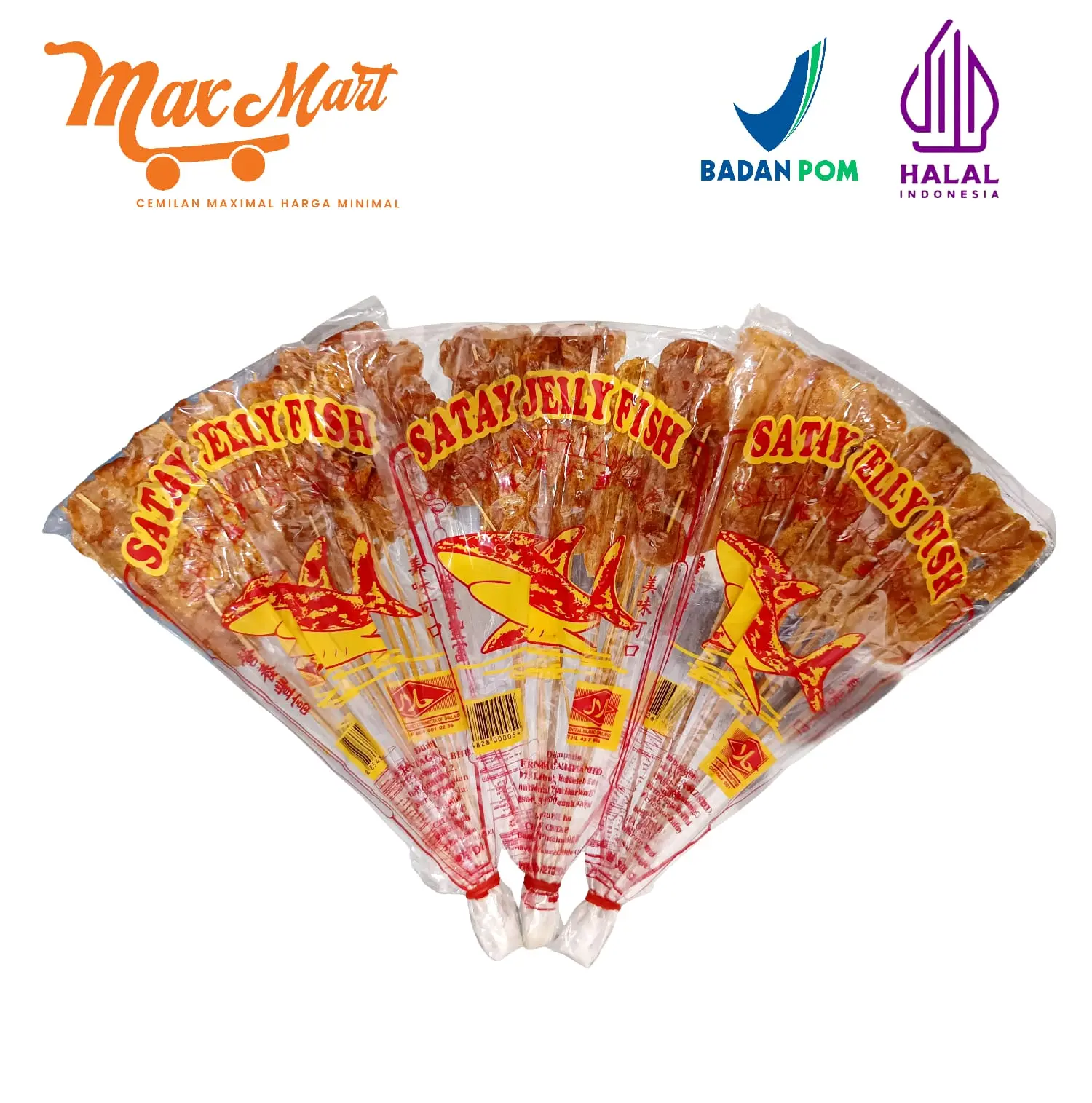 Satay Jelly Fish 30gr Sate Ikan Cumi Thailand Ampai Ampai