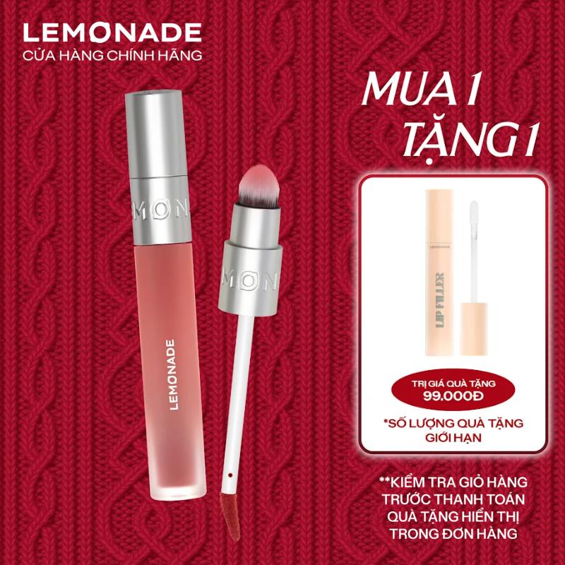 Phương Sena x Lemonade MUA 1 TẶNG 1 MUA 01 Son bùn ẩm mờ mịn lâu trôi Lemonade Perfect Couple Blurry Stain Lip Cream 3.5g màu Spark TẶNG 01 Son lót làm đầy rãnh môi