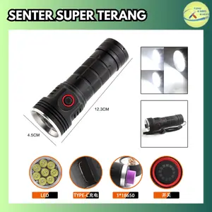 TKK - SENTER LED SUPER TERANG JARAK JAUH SUPER BRIGHT FLASHLIGHT RECHARGEABLE OUTDOOR CAMPING KEMAH