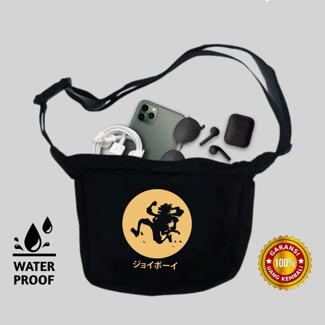 Tas Selempang Pria anime one piece tas sekolah selempang cowok distro
