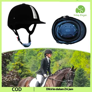 Horse Riding Helmet Helm Berkuda Premium Helm Equestrian Helm Gowes Pria Topi Berkuda Dapat Disesuaikan