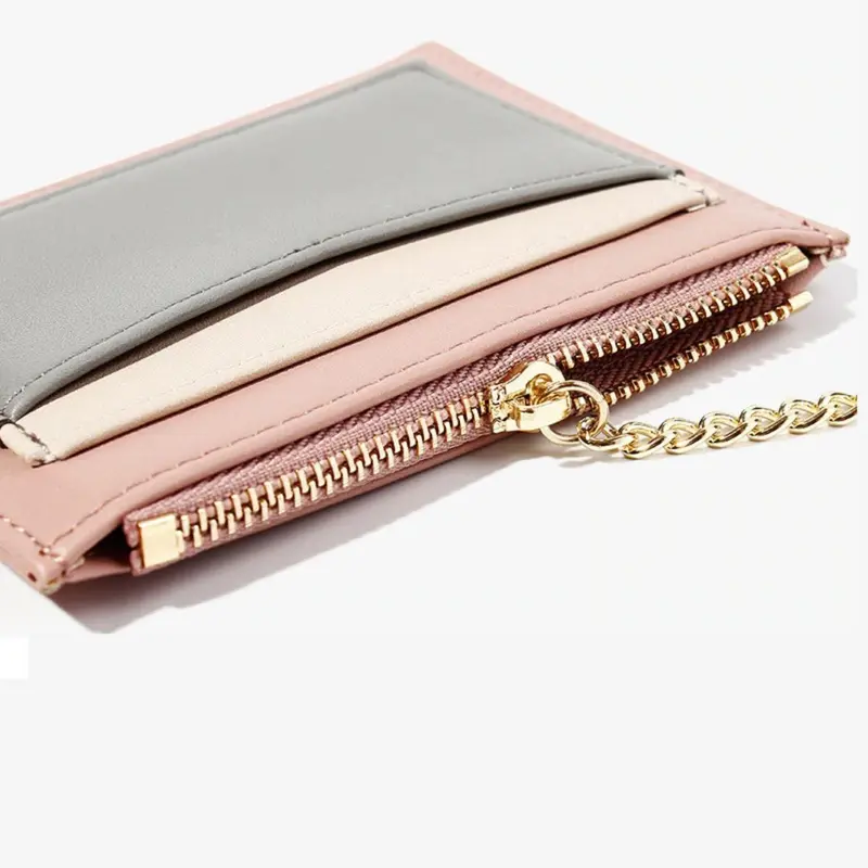 Dompet Kartu Wanita Terpopuler Desain Minimalis Multi Slot Trendy & Stylish Hitam Kulit 6