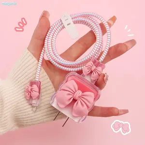 IPhone Charger Pelindung KabelPITA 3D - Set Paket Cover Pelindung Kepala & Kabel Charger Spiral / Cable Set Protector - Compatible for iPhone 18/20w-MJD