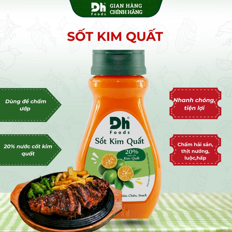 Sốt Kim Quất  Chua Cay Dh Foods 200gr - Gia Vị Trộn Salad 20% Kim Quất Tươi, Sốt Chấm Snack Hải Sản Đồ Nướng