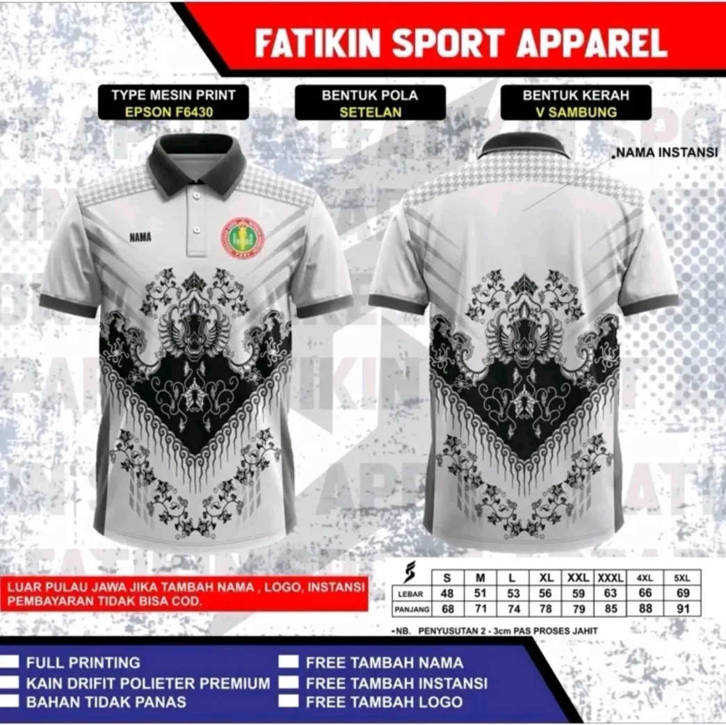 Kaos Jersey Full Printing PGRI