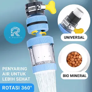 filter kran air fleksibel faucet plash head saringan filter kran wastafel cuci piring