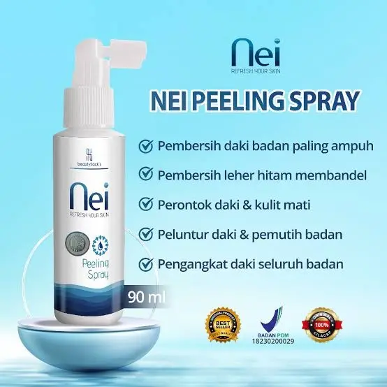 Nei Peeling Spray | Perontok Daki dan Sel Kulit Mati Membandel 90ml | Produk Eksfoliasi lulur mencerahkan ciara oil Bedda badan
