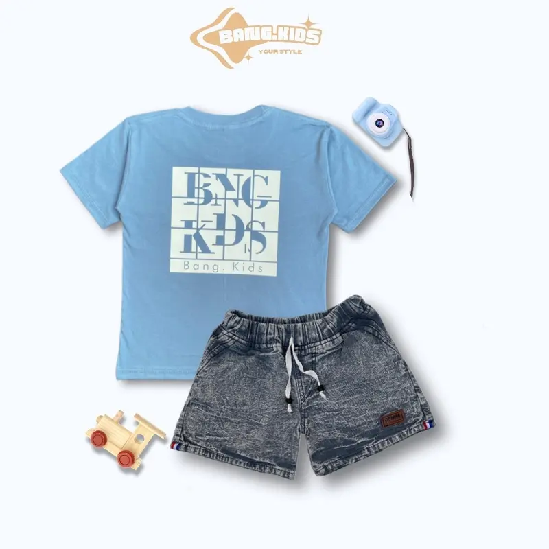 Setelan Jeans Anak Unisex Usia 1-8 Tahun dari Katun - Bayi   Kids 5