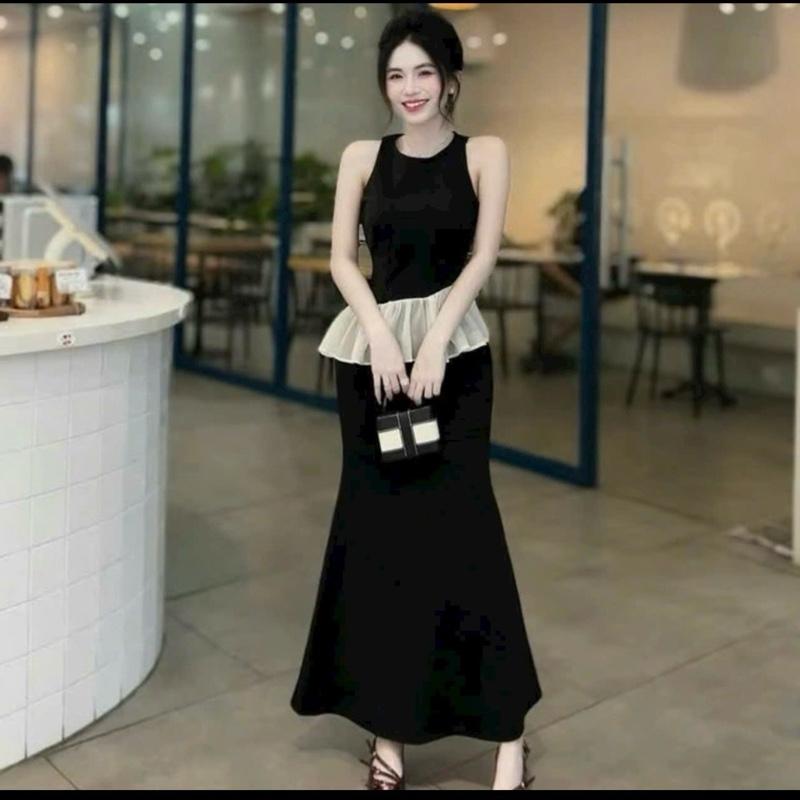 Set Chân váy đuôi cá phối áo bèo voan tơ sang chảnh