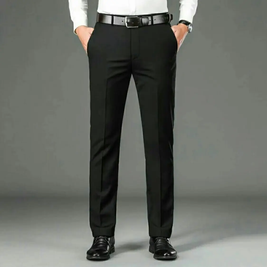 Celana formal  Pria Panjang Slimfit Hitam Dewasa Kerja Kantor Casual Katun semi celana formal stretch SEO