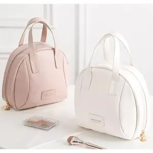 Largecapacity waterproof handheld cosmetic bag Highcolor portable storage bag shell bag