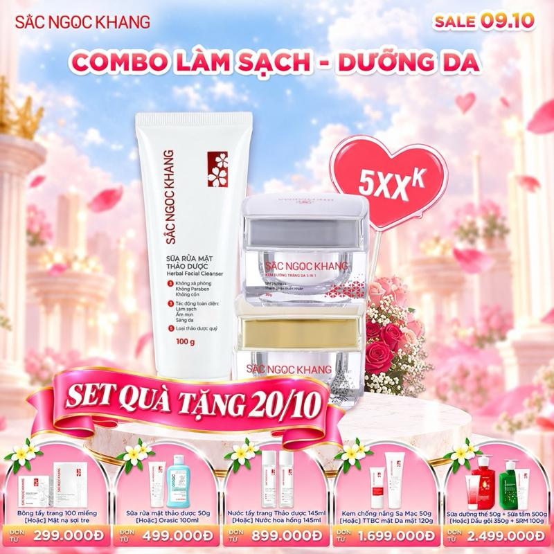 BỘ KEM DƯỠNG NGÀY & ĐÊM SẮC NGỌC KHANG - KÈM QUÀ TẶNG