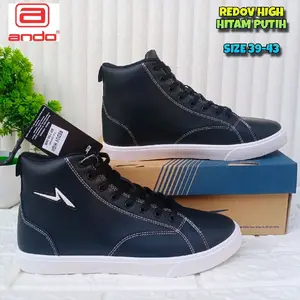 Sepatu sekolah boot anak SMP SMA size 39-43 murah- sepatu boot anak laki-laki - sepatu sekolah anak laki-laki murah- sepatu Ando virtue - sepatu sekolah hitam