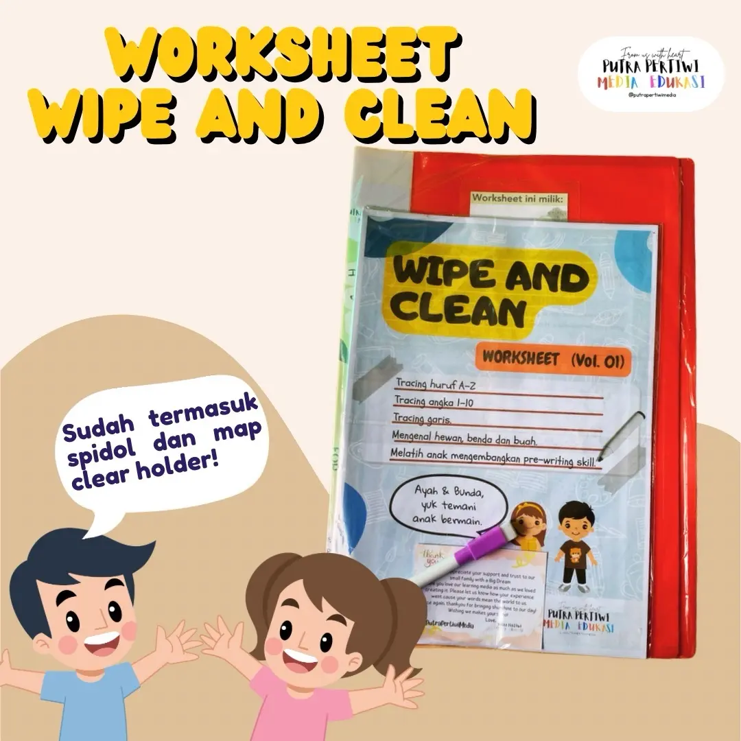 Worksheet Anak Usia 2 3 4 5 Tahun Paud TK Buku Edukasi Lembar Kerja Anak Activity Aktifitas Wipe And Clean