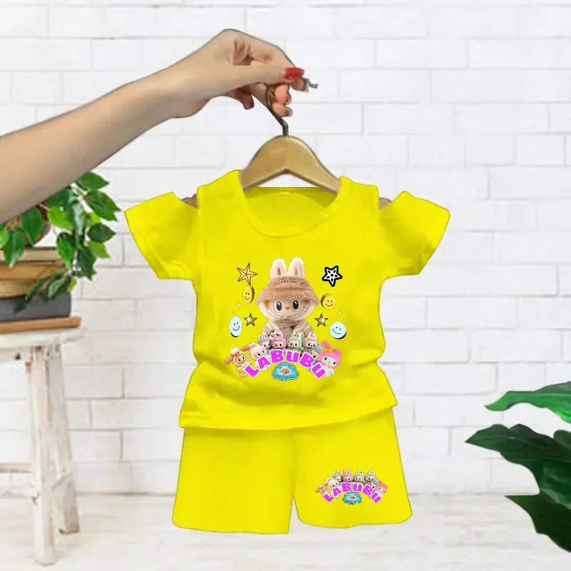PFW Fashion - Setelan Anak SABRINA Perempuan Motif Labubu Macaron / Fashion Anak Terbaru Usia  1-4 Th 4