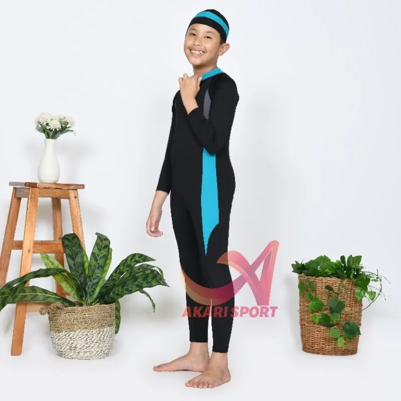 Baju Renang Anak Tk Sd Selam Panjang Pria Wanita Unisex Free Topi Spandek Premium 0