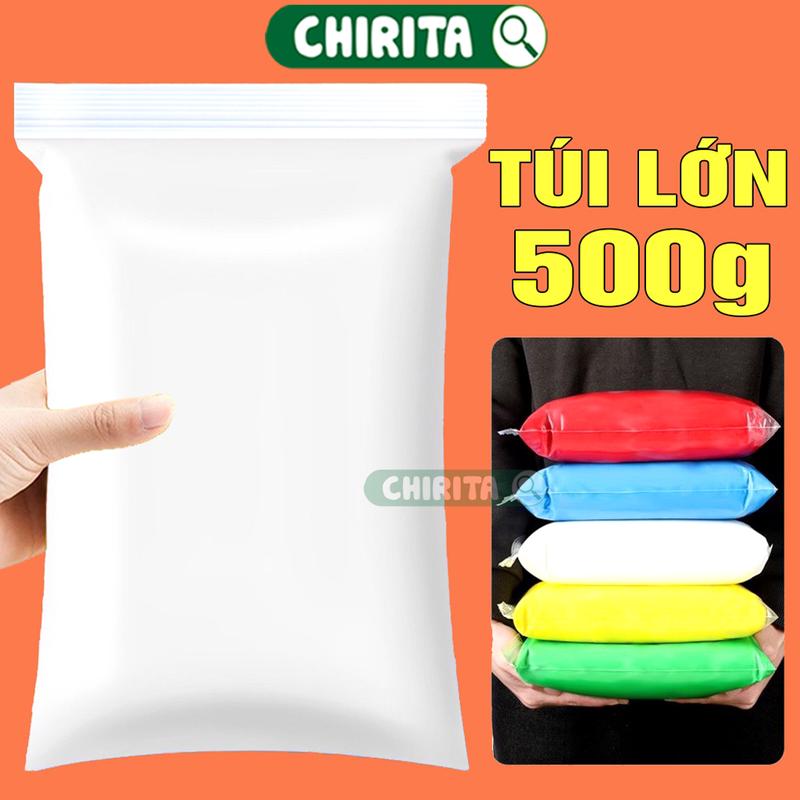 Đất Sét Tự Khô Loại Lớn 500g Túi Zip Nhiều Màu Đất Nặn Đồ Chơi Handmade