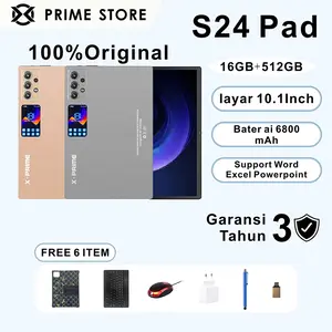 X-PRIME Tablet S24 PAD 5G 512GB Layar 10.1 inch Wifi 6 Gaming Nonton Kerja Mediatek 6799 16GB RAM 6800mAh Garansi 3 Tahun Support Microsoft Office