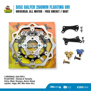 CAKRAM GALFER 260MM VIETNAM PIRINGAN DISC VARIO DISC CAKRAM SCOOPY PIRINGAN CAKRAM GENIO PIRINGAN CAKRAM BEAT made in vietnam disk galfer 260 original Vietnam PNP Vario 125/250 Mio beat Disc Cakram 260mm sepeda motor Motorcycle