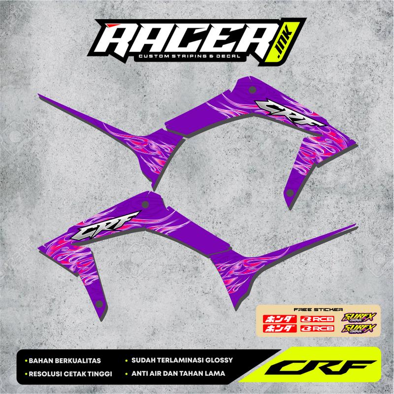 STRIPING CRF 150L VARIASI POLA MENUTUP API GLOSSY BY RACER INK 0
