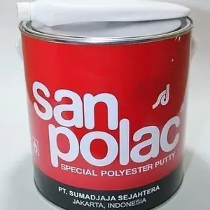 dempul SANPOLAC 4 KG dempul Mobil/ Besi/Fiber/Kayu dan Serbaguna