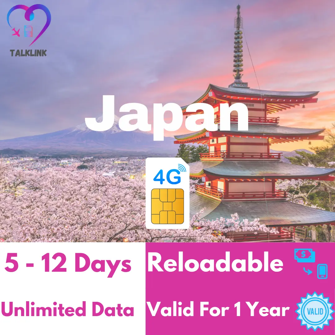 Japan Physical SIM Card for Smartphones - Unlimited Data and High Speed for 5-12 Days