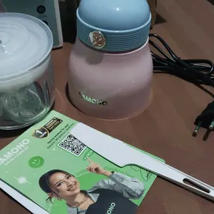 【merabotunik exclusive】SAMONO Mini Food Chopper 300ml – Penggiling Daging & MPASI Bayi, 6 Mata Pisau Stainless 【SW-C190】
