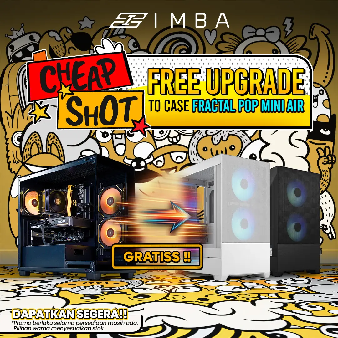 IMBA CHEAPSHOT PC I5 14400F RTX 5060 TI 16G/ 16GB 256GB / 512GB / 1TB RAKITAN PC GAMING - UGE-TR-EK-COC/D4