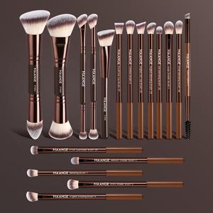 Set de brochas de maquillaje profesional MAANGE de 18 piezas, incluye brocha para base, contorno, corrector, cónica, nariz, sombra, difuminar, detalladora, cejas, delineador. Regalo perfecto para entusiastas de la belleza.