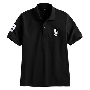 Ds - Kaos Polo Shirt Pria Distro Logo Bordir Lengan Pendek Katun Kerah Polos | Panjang Baju Dewasa