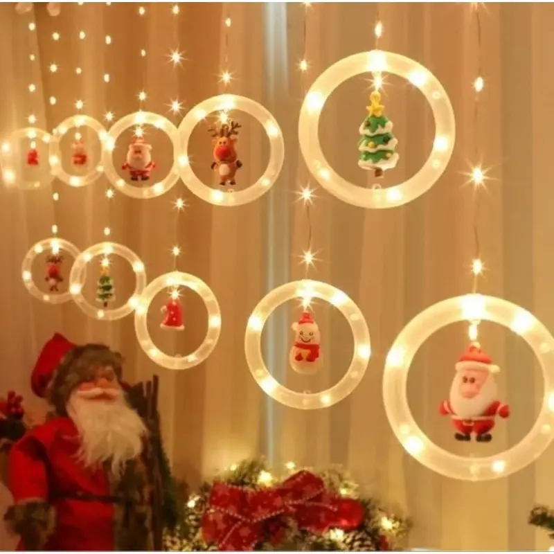 Lampu String Natal 3*3M / 10 pc Bola Natal LED Lampu Ornamen Natal