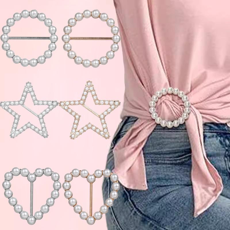 Áo Thun Có Nút Thắt Eo, 1 Cái, Dây Buộc Thời Trang, Khăn Quàng Cổ Tinh Tế, Kẹp Thắt Nút, Phụ Kiện Trang Trí Quần Áo