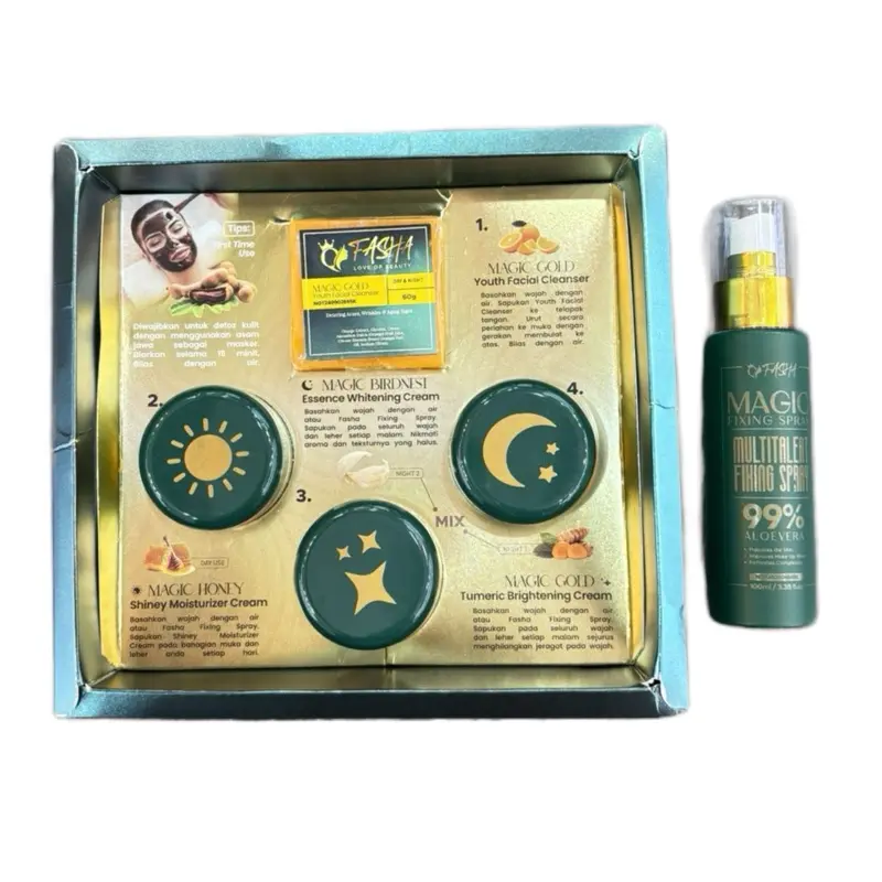 FASHA Skincare Set Wajib: Glowing Elites & Fixing Spray