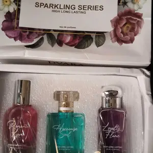 (EXCLUSIVE LARISSA) HIGH LONG LASTING SPARKLING SERIES ISI 3 BOTOL PARFUM WANGI TAHAN LAMA Perfume Box Wanita Lemon Bau Peach Orange Black PARFUM CEWEK WANITA