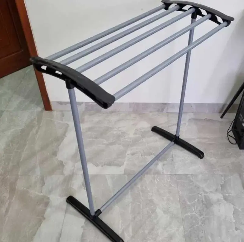 [1140GR] JEMURAN HANDUK VINODA / RAK JEMURAN LIPAT PIPA BESI RINGAN 2