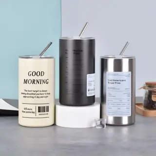 600ml TUMBLER STAINLESS COFFEE TEA AMERICANO BOTOL MINUM TUMBLR KOPI VIRAL TAHAN PANAS KOREA Steel Vacuum