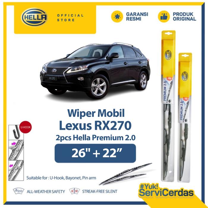 Gambar Wiper Mobil LEXUS RX270 26" + 22" (2pcs) - HELLA Premium 2.0 dari Hella Indonesia Official Store Kota Administrasi Jakarta Pusat Tokopedia