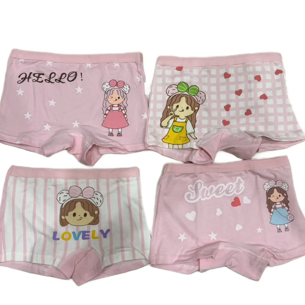 Celana dalam cewek boxer 1set 4pcs cocok untuk umur 1 sd 3 tahun