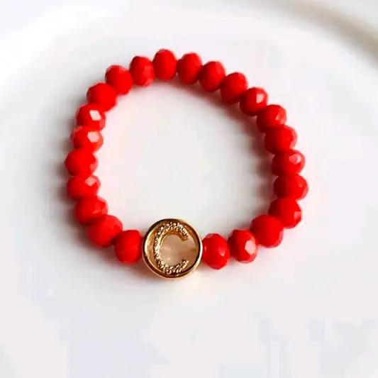 Gelang boba kakya boleh request ukuran warna dan model  Manik manik boba tersedia inisal huruf A sampai Z 5