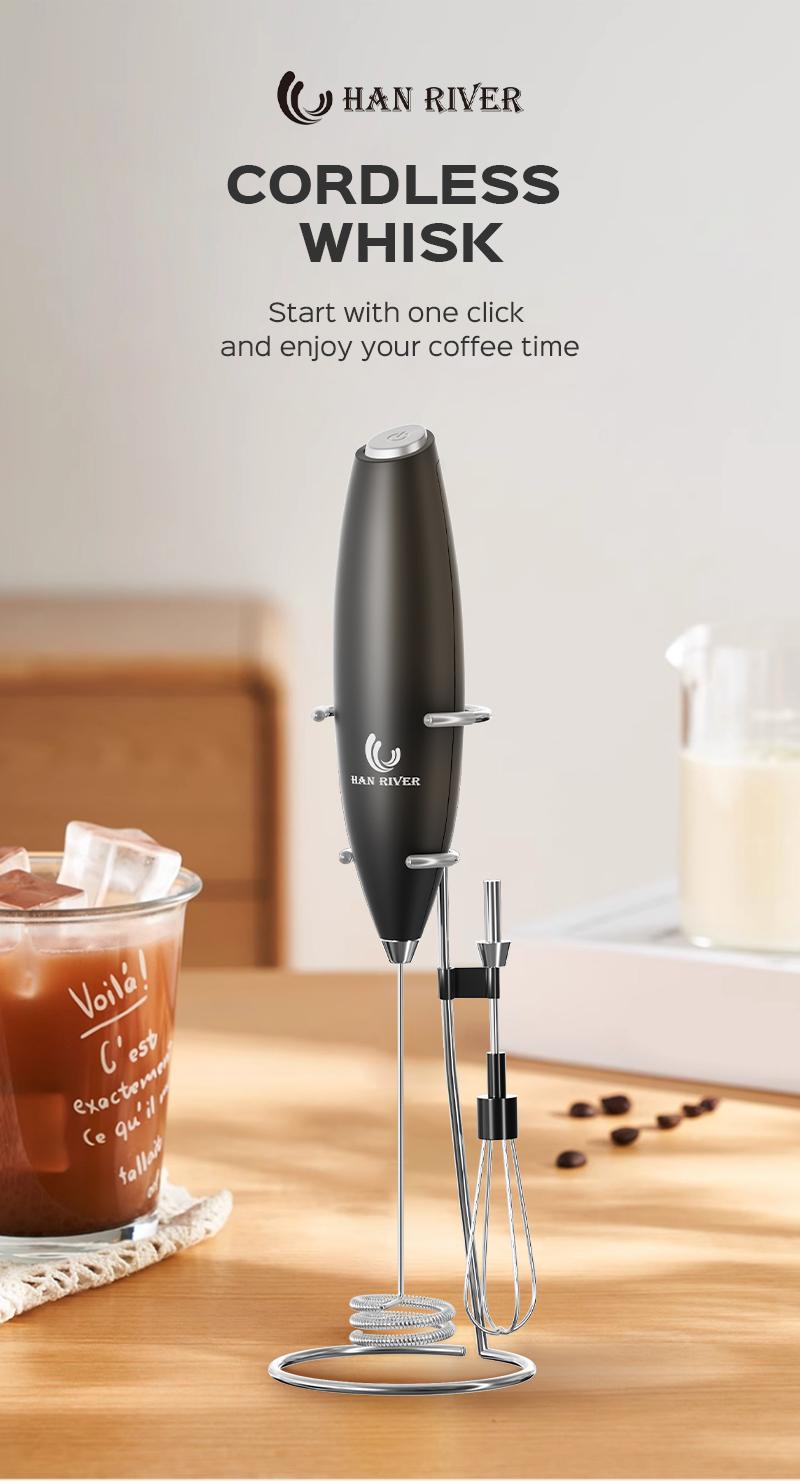 Product Introduction of 【Popular product】HAN RIVER Egg beater,cream coffee roasting mixer, egg beater,150W Power 3