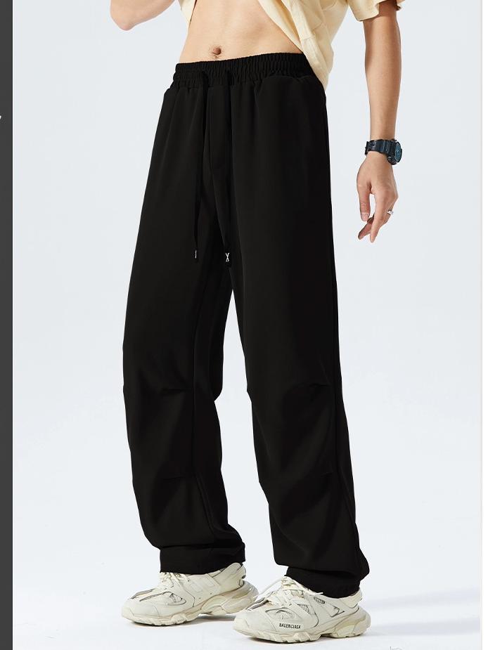 Celana Panjang Unisex Saku Ritsleting Cepat Kering TENCEL Fabric Keren Bernapas Elastisitas