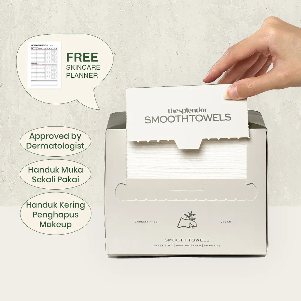 Smooth Towels by The Splendor  Handuk Super Halus Sekali Pakai Anti Jerawat  100% Biobased