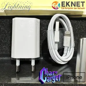 Charger iphone lightning batok plus kabel