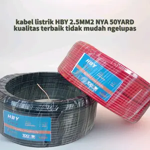 KABEL LISTRIK/ KABEL ISI 1 / KABEL TEMBAGA KAWAT TUNGGAL HBY NYA 2,5MM2 100 YARD