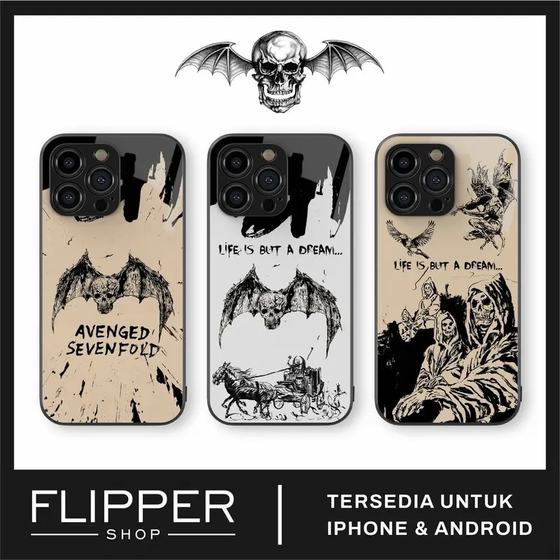 Softcase Aveng*d *venfold A7x Life but is a Dream Untuk IPH*NE dan ANDR*ID Softcase Kaca Flipper Casing 0