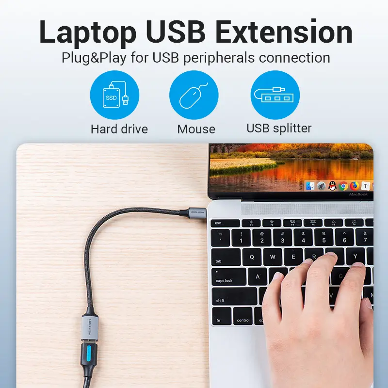 Vention Kabel OTG Micro Usb Micro B Type C Mini Usb 5 Pin (Ada Varian Material dan Versi USB nya) 4