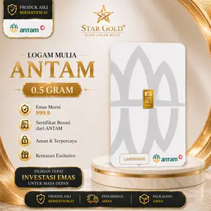 LOGAM MULIA ANTAM ( LM ) 0.5GR 0.5 GRAM VAC PREES